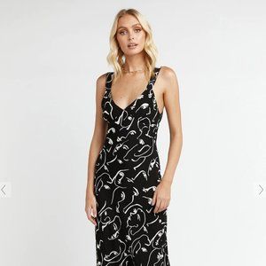 DISSH Black and White Midi Dress
